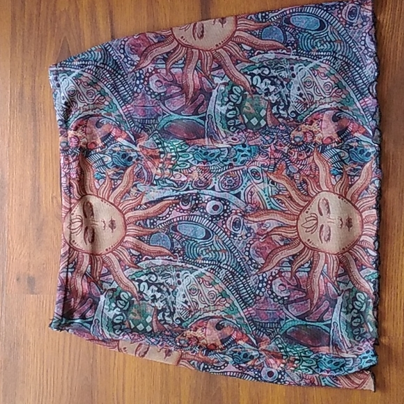SHEIN Dresses & Skirts - Sale! Y2k Abstract Sun Mesh Mini Skirt M